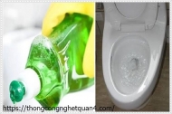 Cách thông bồn cầu bằng nước rửa bát
