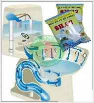 Cách thông bồn cầu bằng bột thông cống