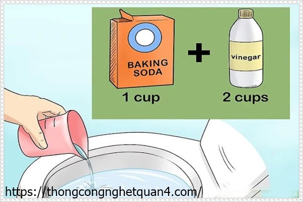 Quy trình thông bồn cầu bằng baking soda