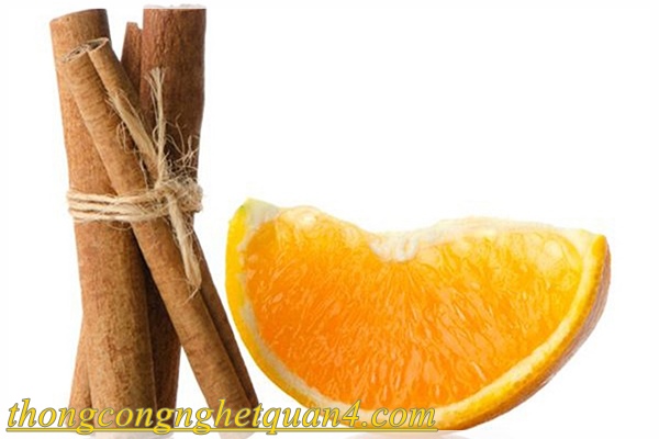 khử mùi hôi bằng cam và quế