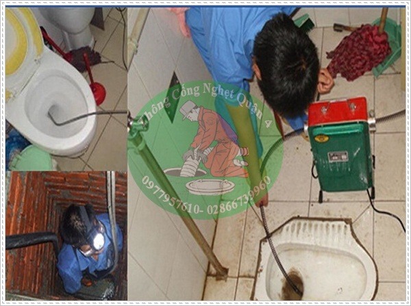 Th&ocirc;ng bồn cầu bằng bơm thụt